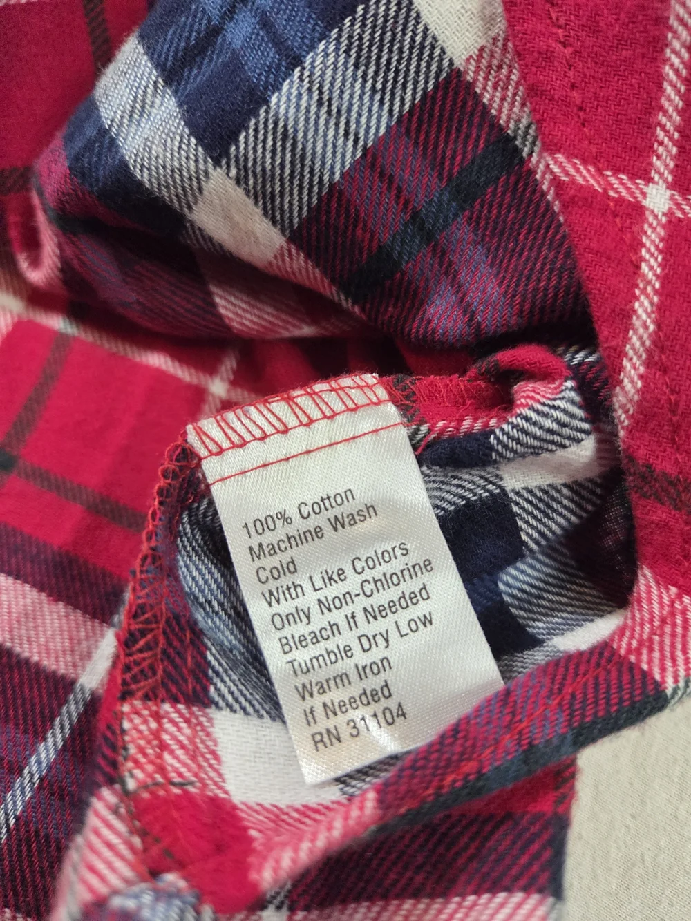 Plaid Saddlebred men's long sleeve button-down flannel shirt L